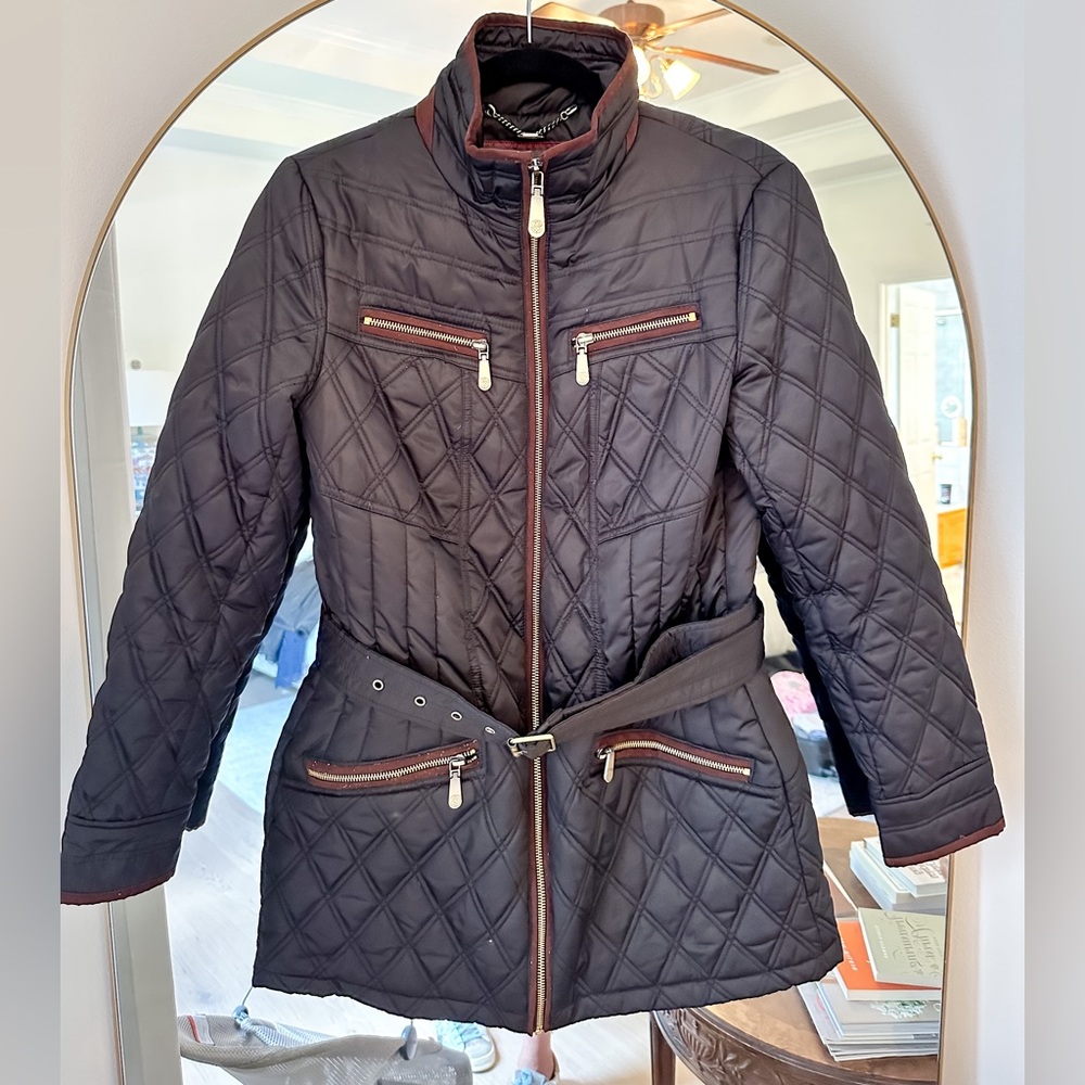 Vince Camuto Black Quilted Jacket size Small